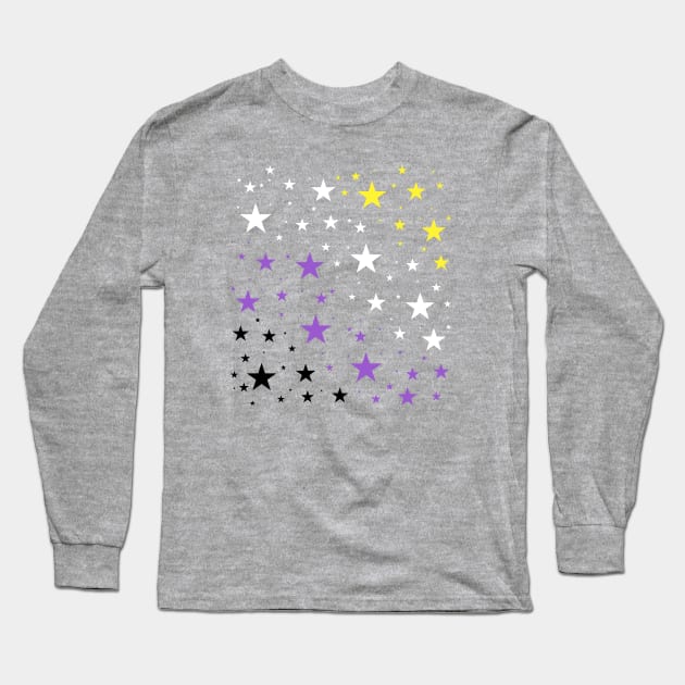 Enby Stars Long Sleeve T-Shirt by anomalyalice